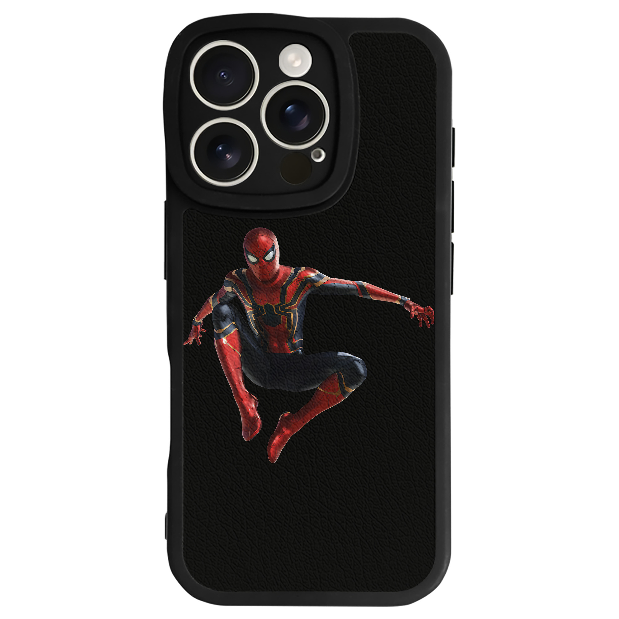 （画像用） Spider Man スパイダーマン 【iPhone 16シリーズ対応】シリコンスマホケース（レザー調） 材質：シリコン